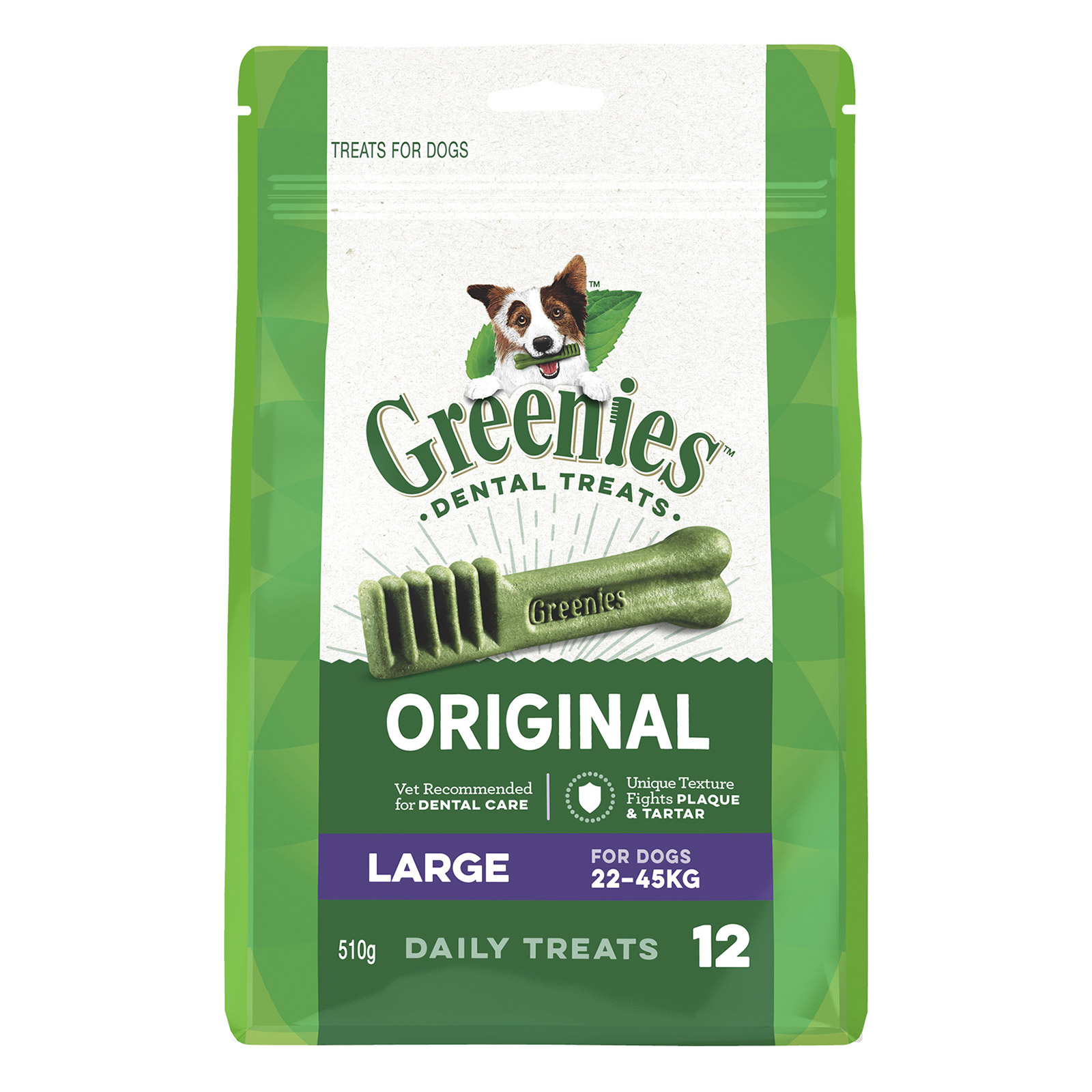 Greenies Original Dental Dog Treats Large 22 - 45kg 510 Gm