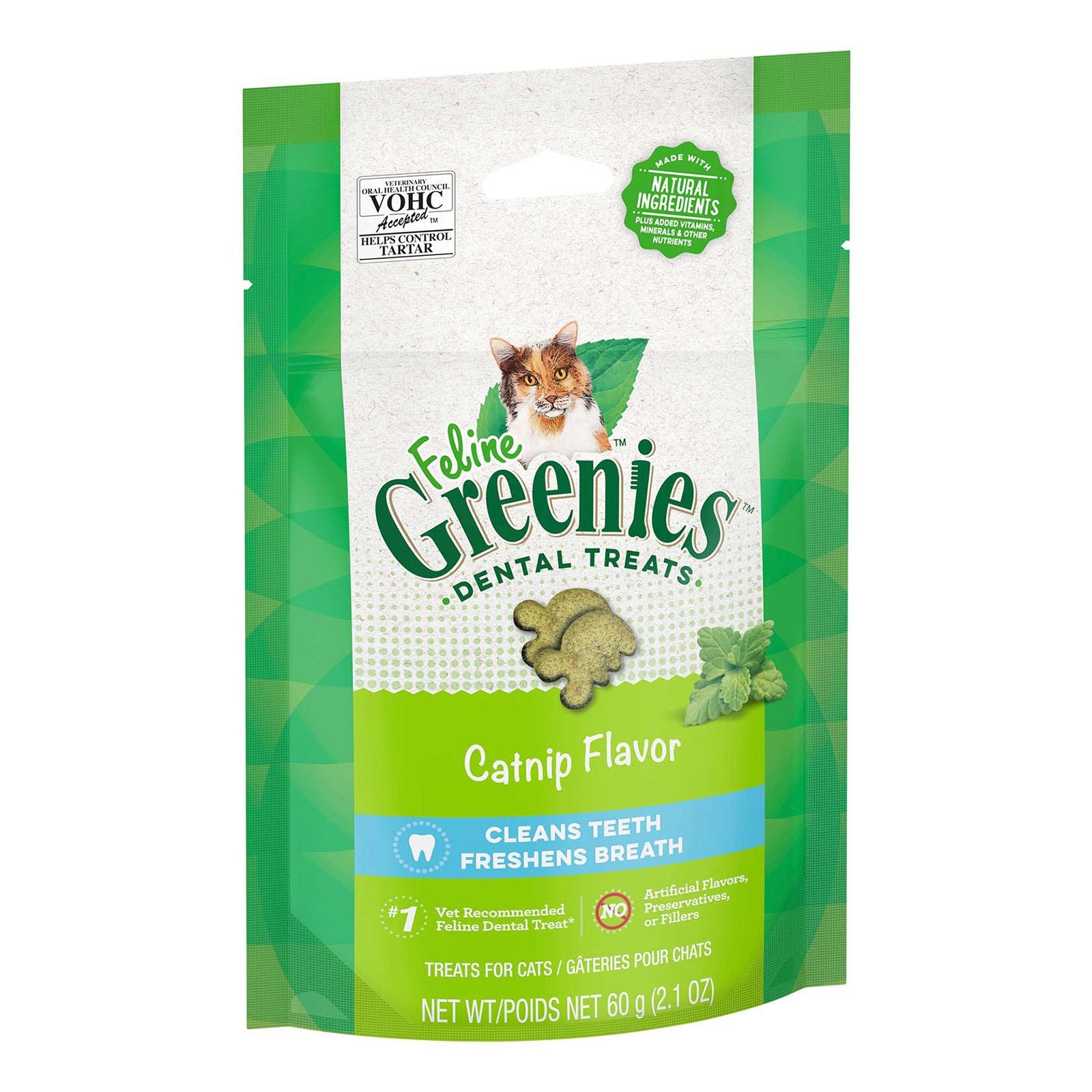 Greenies Feline Catnip Flavor Dental Cat Treats 60 Gm 1 Pack