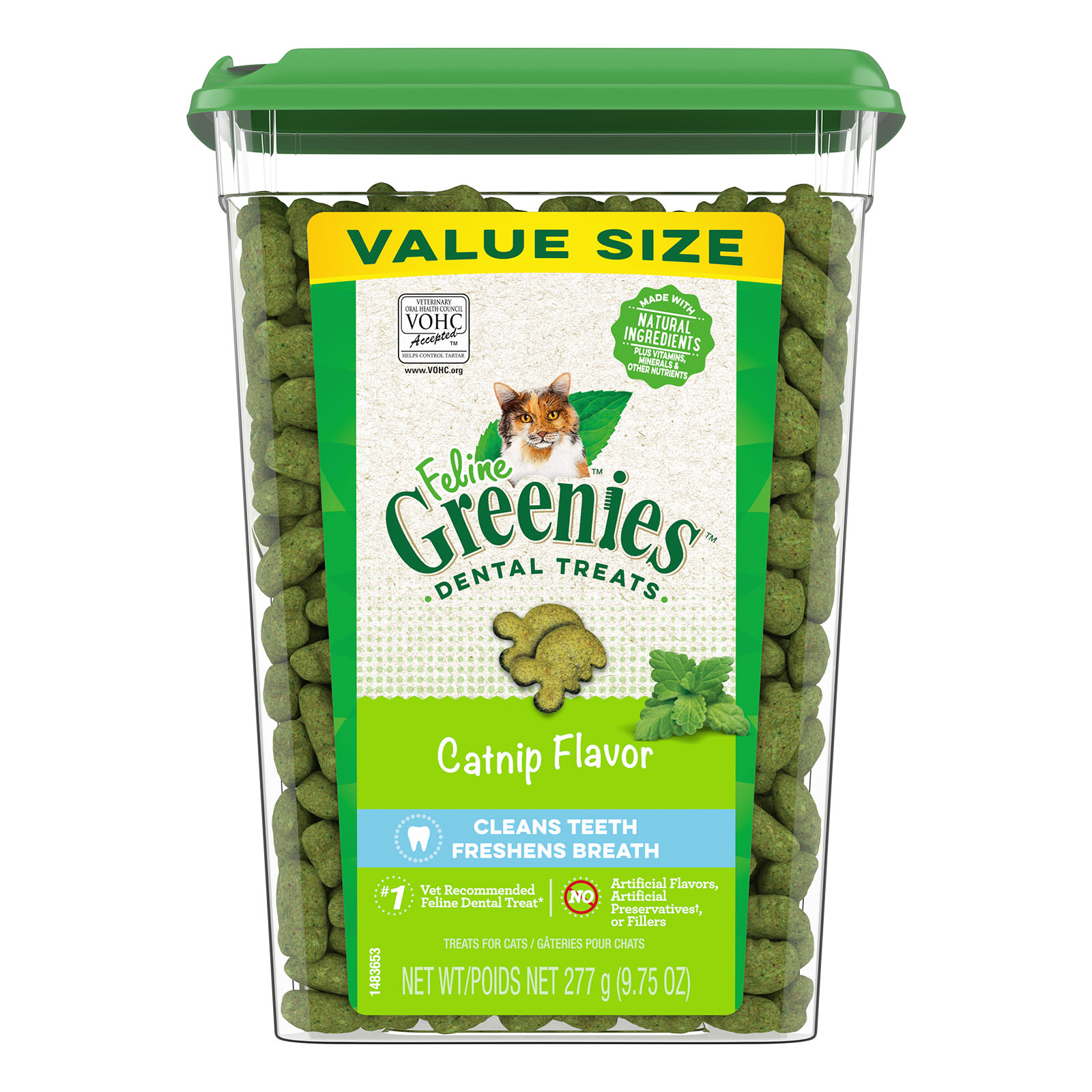 Greenies Feline Catnip Flavor Dental Cat Treats 277 Gm 1 Pack