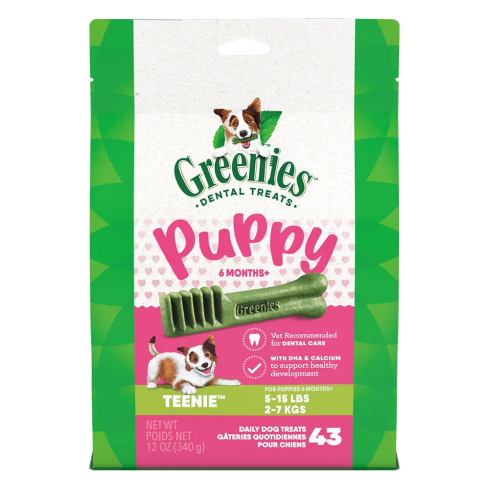 Greenies Puppy 6 Months+ Original Dental Dog Treats Teenie 43 Pieces