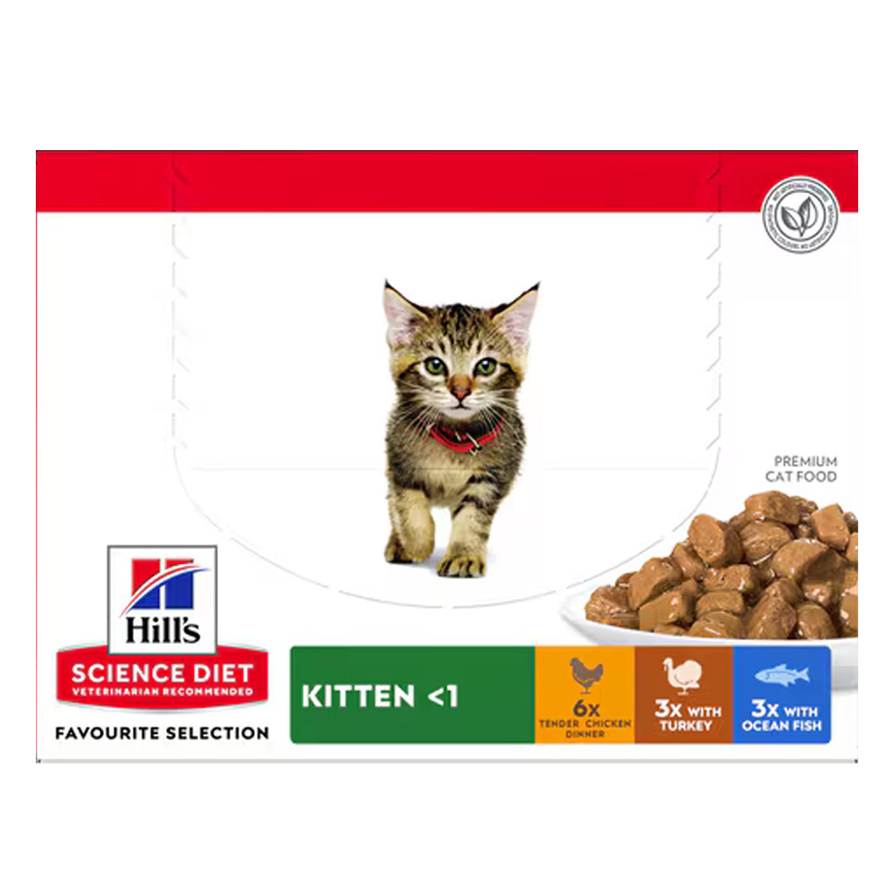 Hill's Science Diet Kitten Up to 1 Year Variety Pack Wet Cat Food 85gm