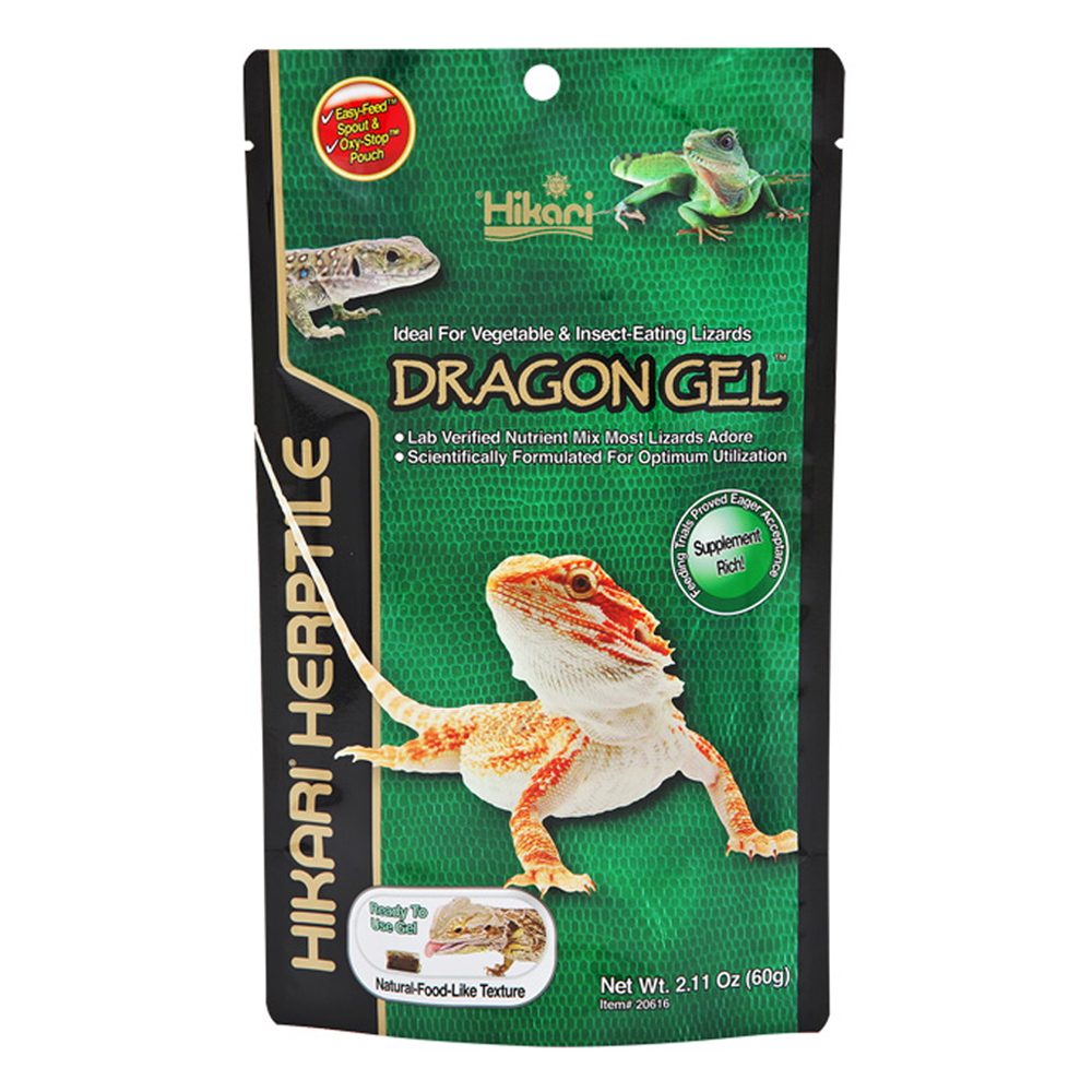 Hikari DragonGel Vegetable & Insect-Eating Lizard Food for Reptiles