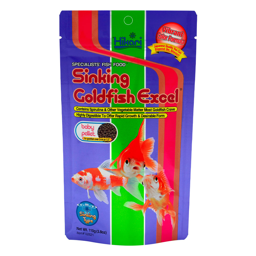 Hikari Sinking Goldfish Excel Vibrant Color Fish Food for Fish Supplies
