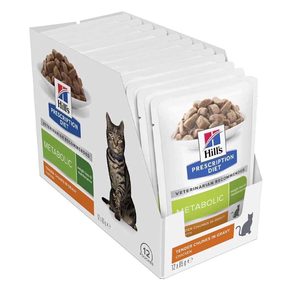 Hill's Prescription Diet Metabolic Tender Chunks in Gravy Chicken Wet Cat Food 85gm