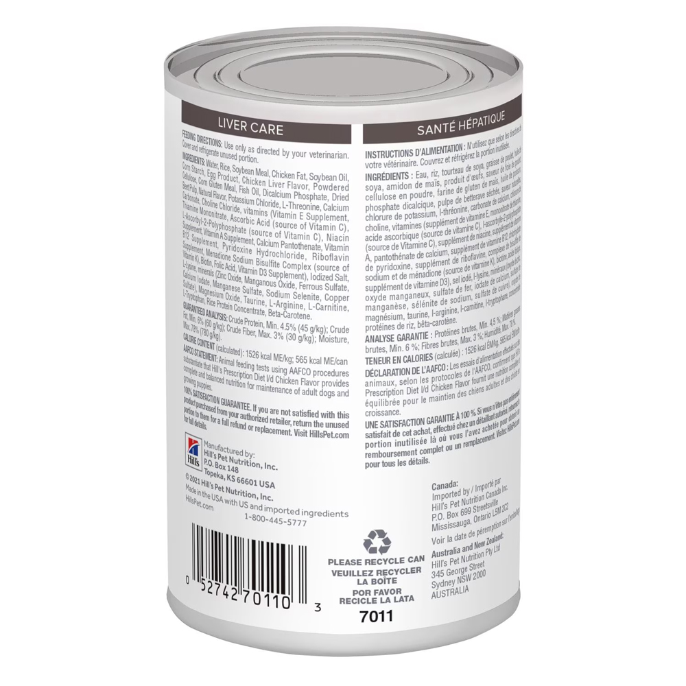 Hill's Prescription Diet Canine l/d Liver Care Original Flavour Wet Dog Food 370gm