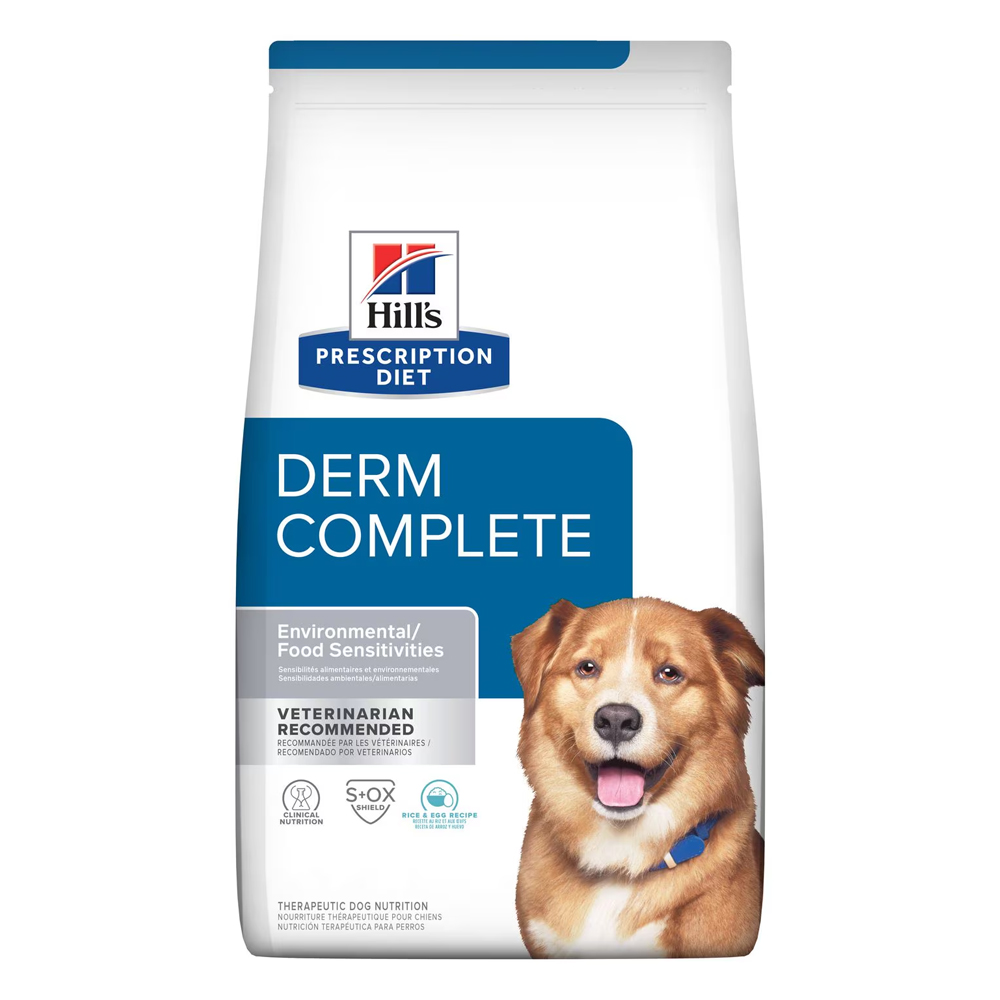 Hill's Prescription Diet Derm Complete Environmental/Food Sensitivities Rice & Egg Recipe Dry Dog Food  2.9 Kg