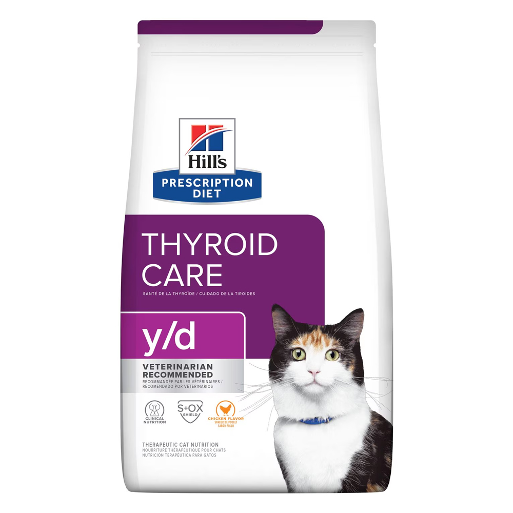 Hill's Prescription Diet Y/D Thyroid Care Chicken Flavour Dry Cat Food  1.8 Kg