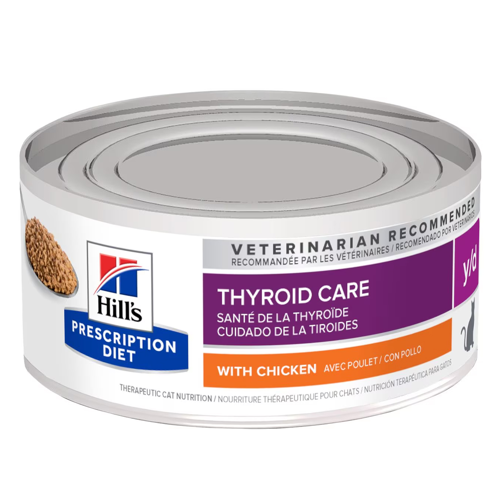 Hill's Prescription Diet y/d Thyroid Care with Chicken Wet Cat Food 156gm
