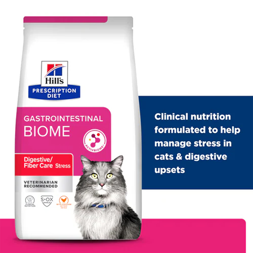Hill's Prescription Diet Gastrointestinal Biome Digestive/Fiber Care Stress with Chicken Dry Cat Food