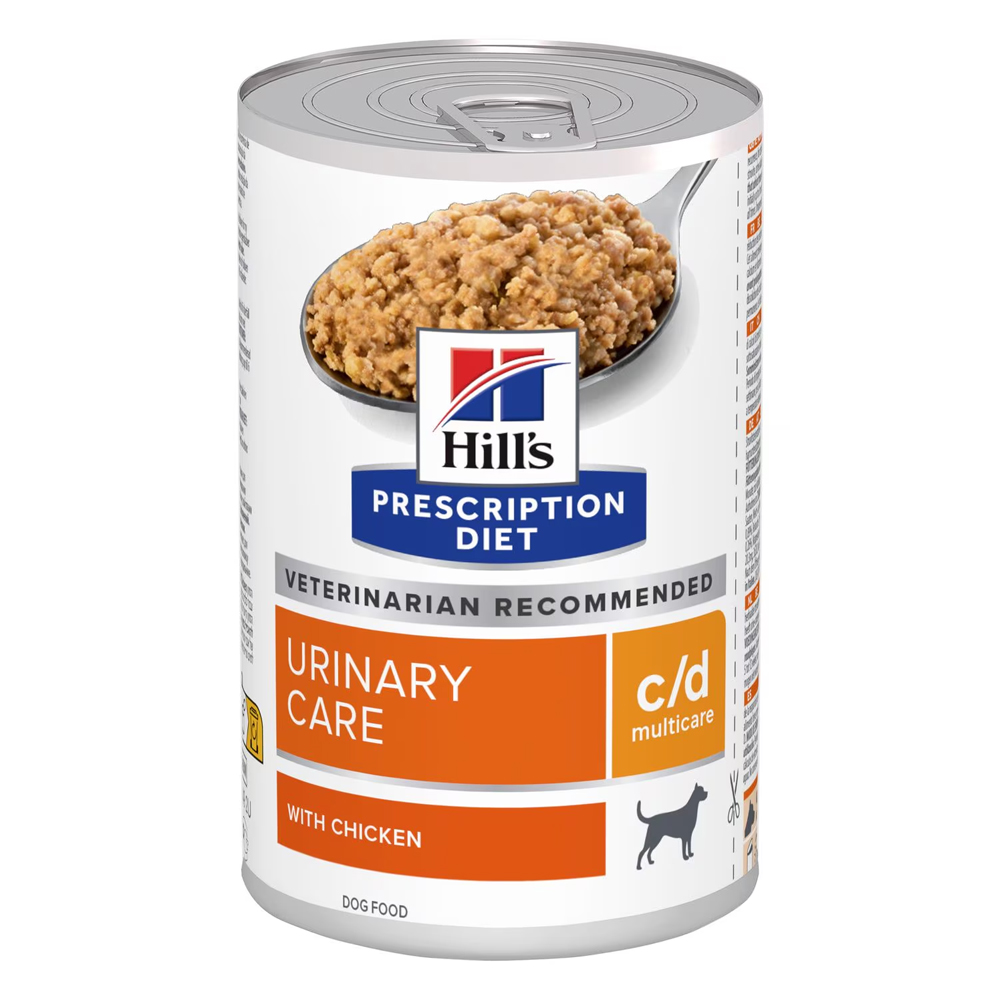 Hill's Prescription Diet C/D Multicare Urinary Care With Chicken Wet Dog Food 370gm 12 Cans