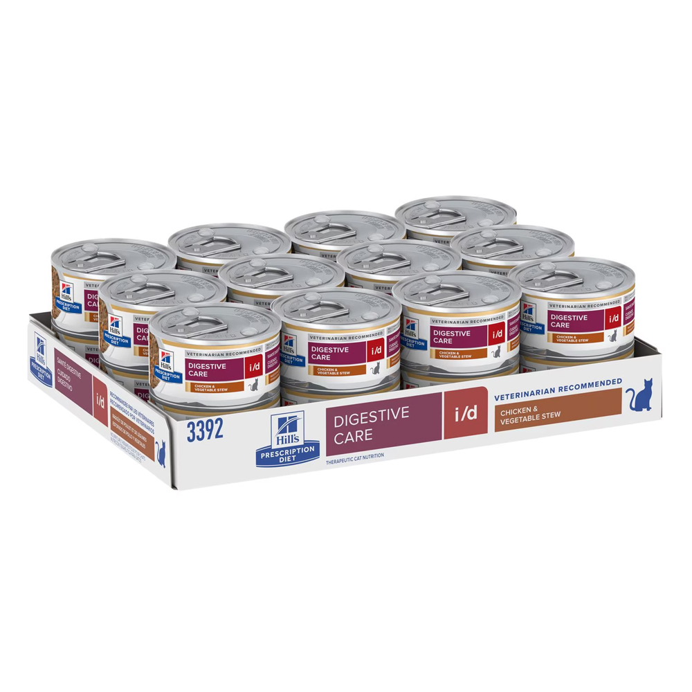 Hill's Prescription Diet i/d Digestive Care Chicken & Vegetable Stew Wet Cat Food 82gm