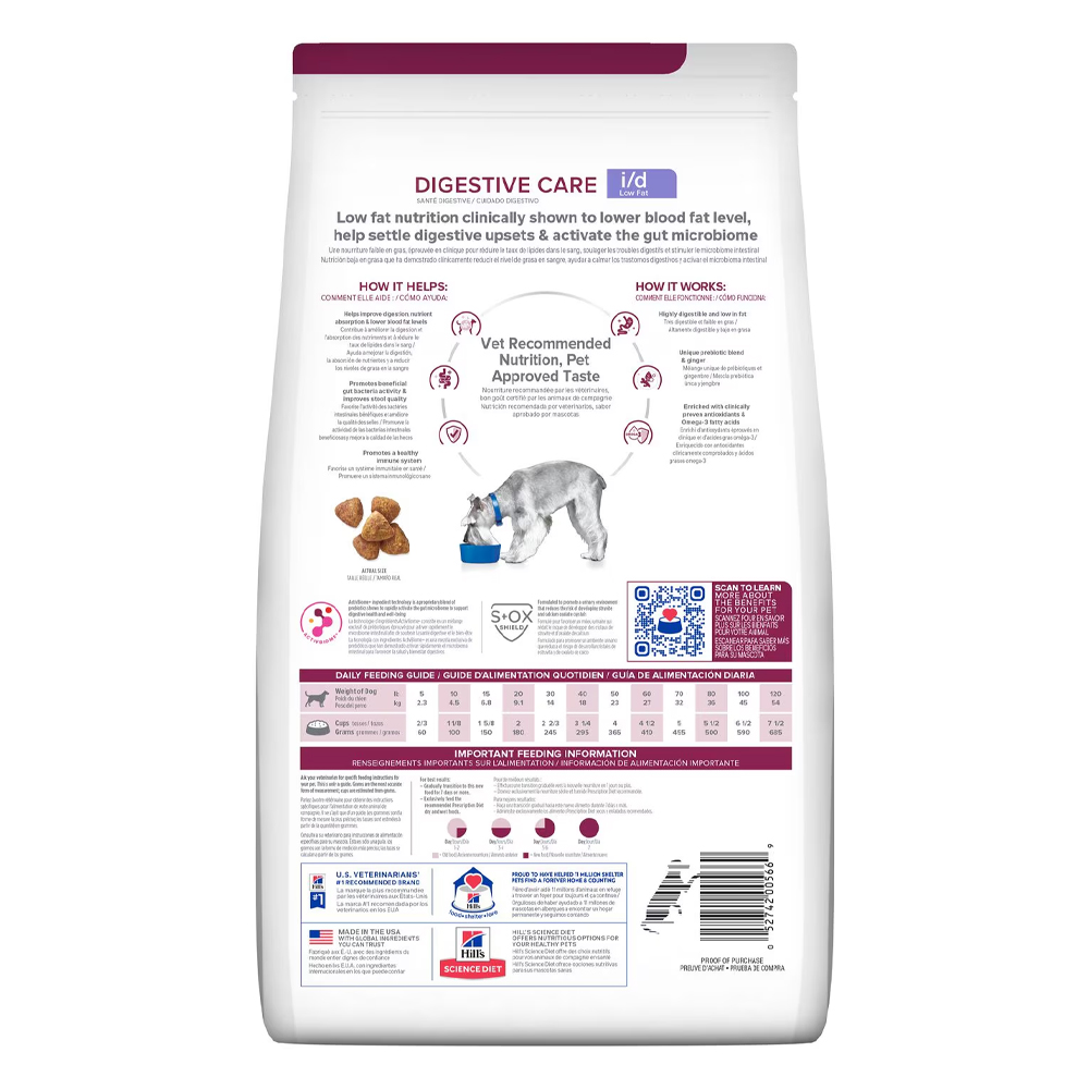 Hill's Prescription Diet i/d Low Fat Digestive Care Chicken Flavour Dry Dog Food