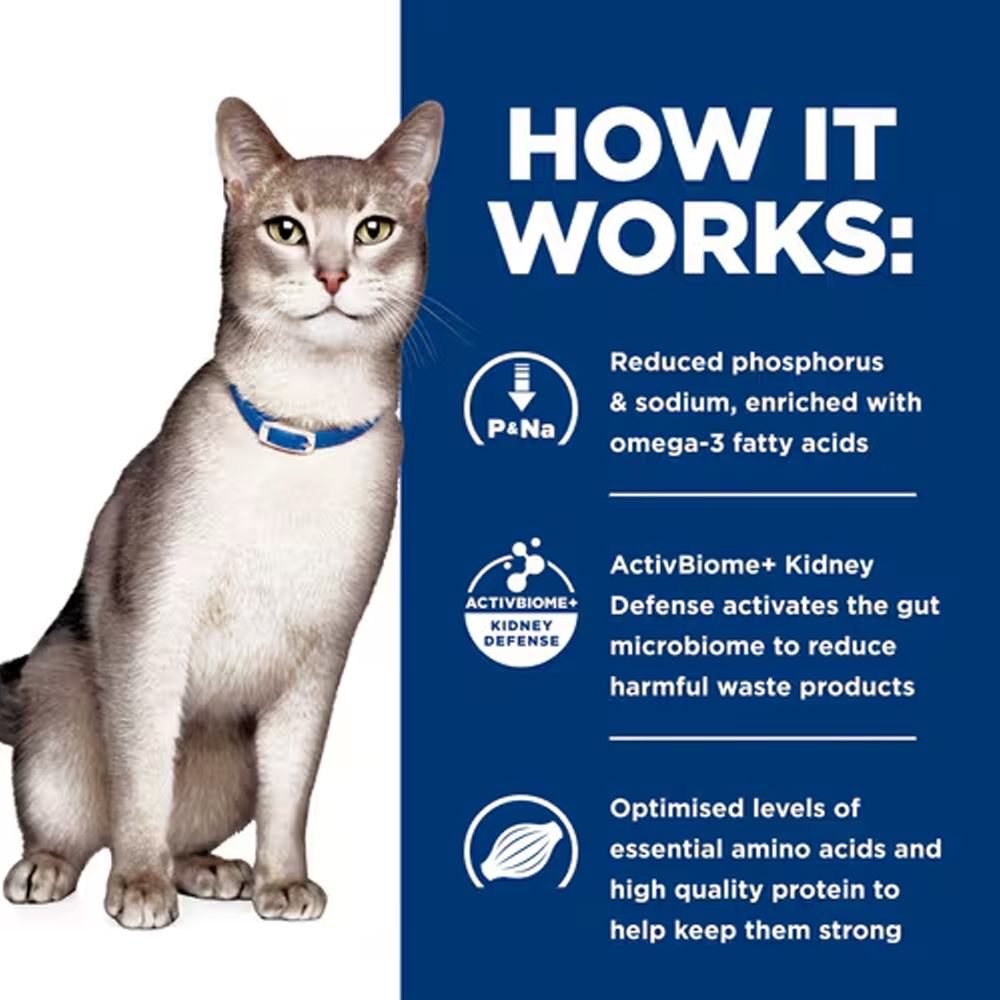 Hill's Prescription Diet k/d Kidney Care Tender Chunks in Gravy with Salmon Wet Cat Food 85gm