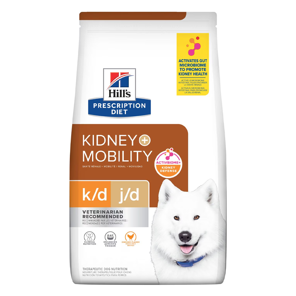 Hill's Prescription Diet K/D Kidney + J/D Mobility Care Chicken Flavour Dry Dog Food  8.48 Kg