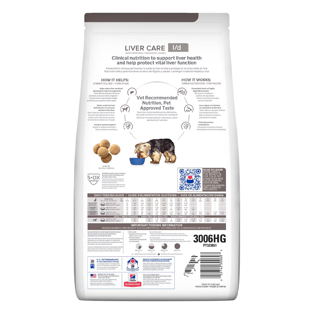 Hill's Prescription Diet l/d Liver Care Chicken Flavour Dry Dog Food