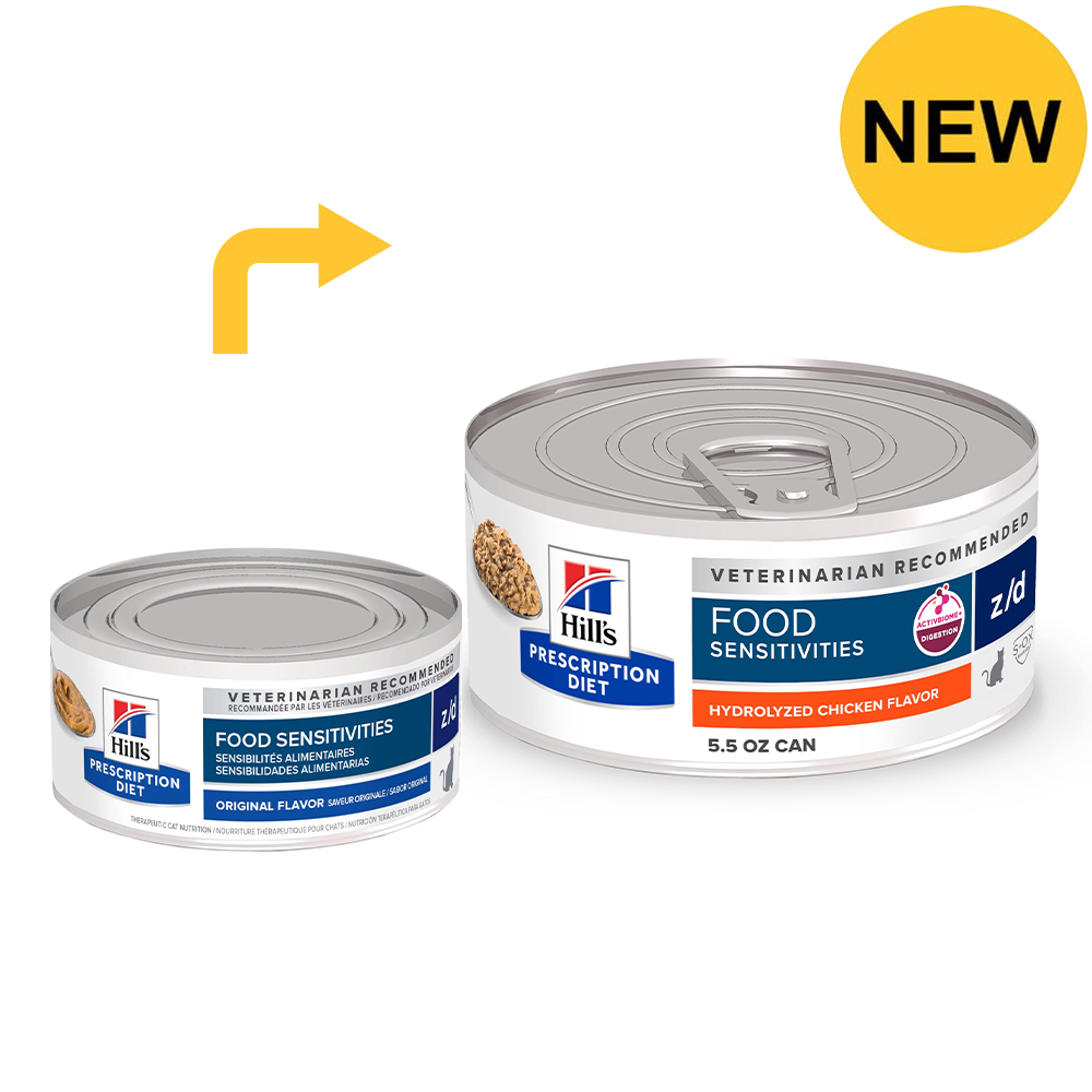 Hill's Prescription Diet z/d Food Sensitivities Hydrolyzed Chicken Flavor Wet Cat Food 156gm