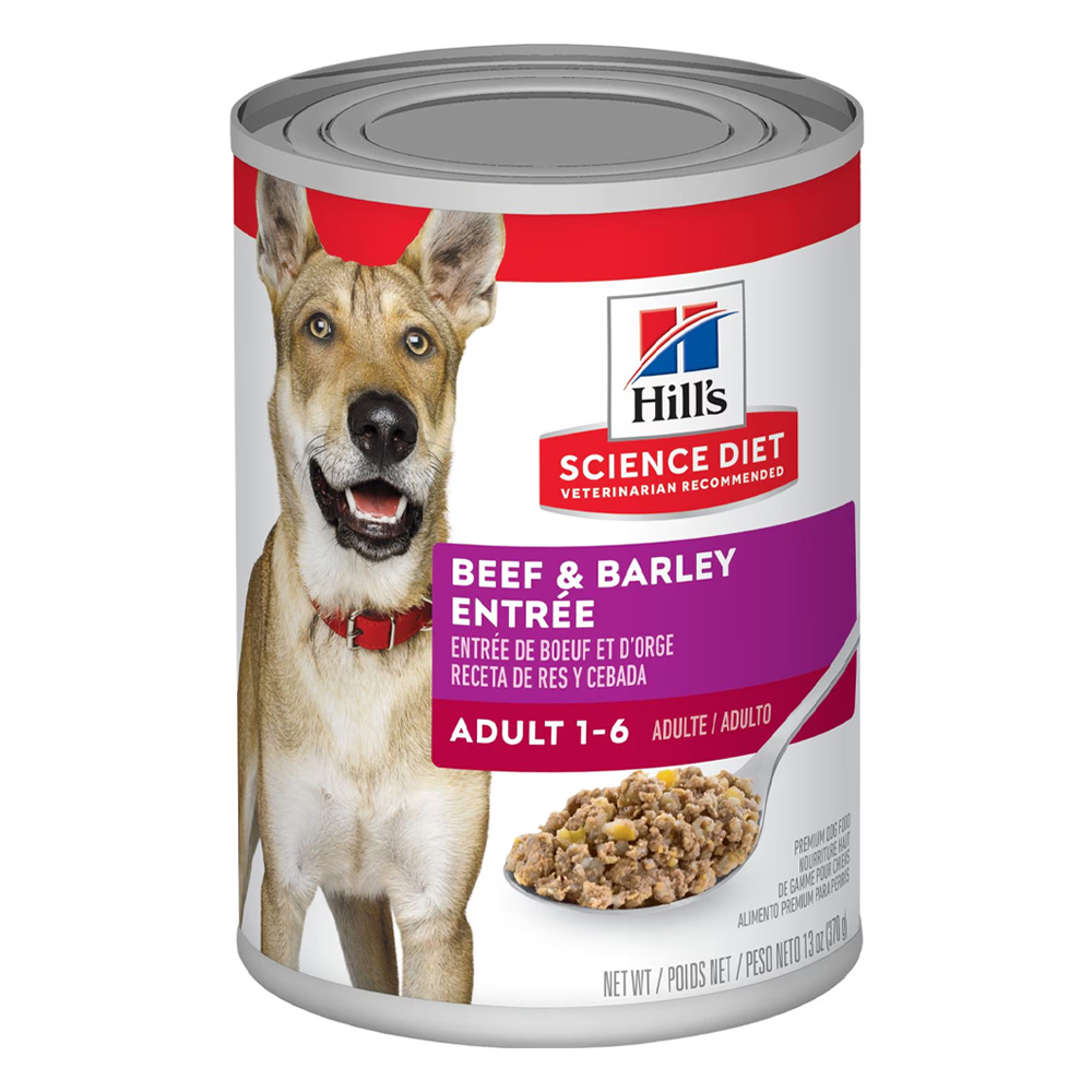 Hill's Science Diet Adult 1-6 Beef & Barley Entree Wet Dog Food 370gm