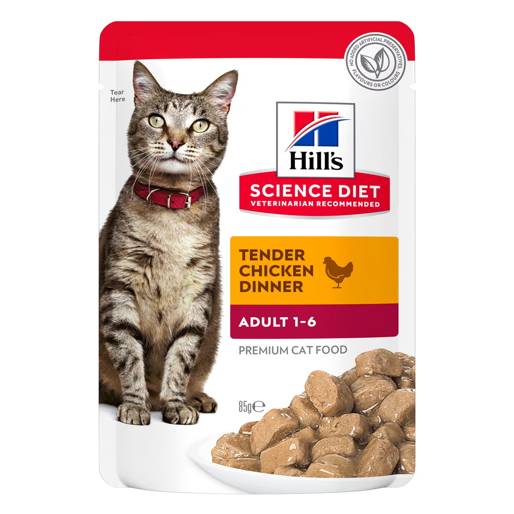 Hill's Science Diet Adult 1-6 Tender Chicken Dinner Wet Cat Food 85gm
