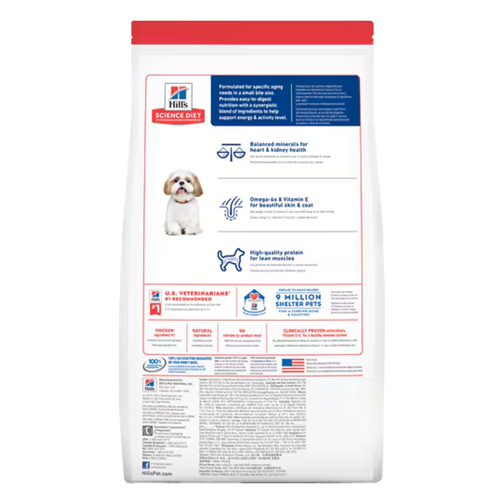 Hill's Science Diet Adult 7+ Small Bites Chicken Meal, Barley & Rice Recipe Dry Dog Food