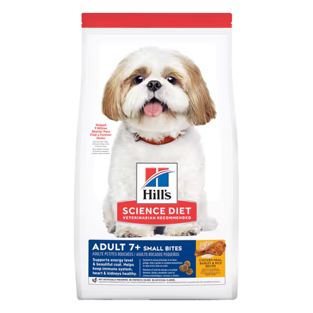 Hill's Science Diet Adult 7+ Small Bites Chicken Meal, Barley & Rice Recipe Dry Dog Food  2 Kg