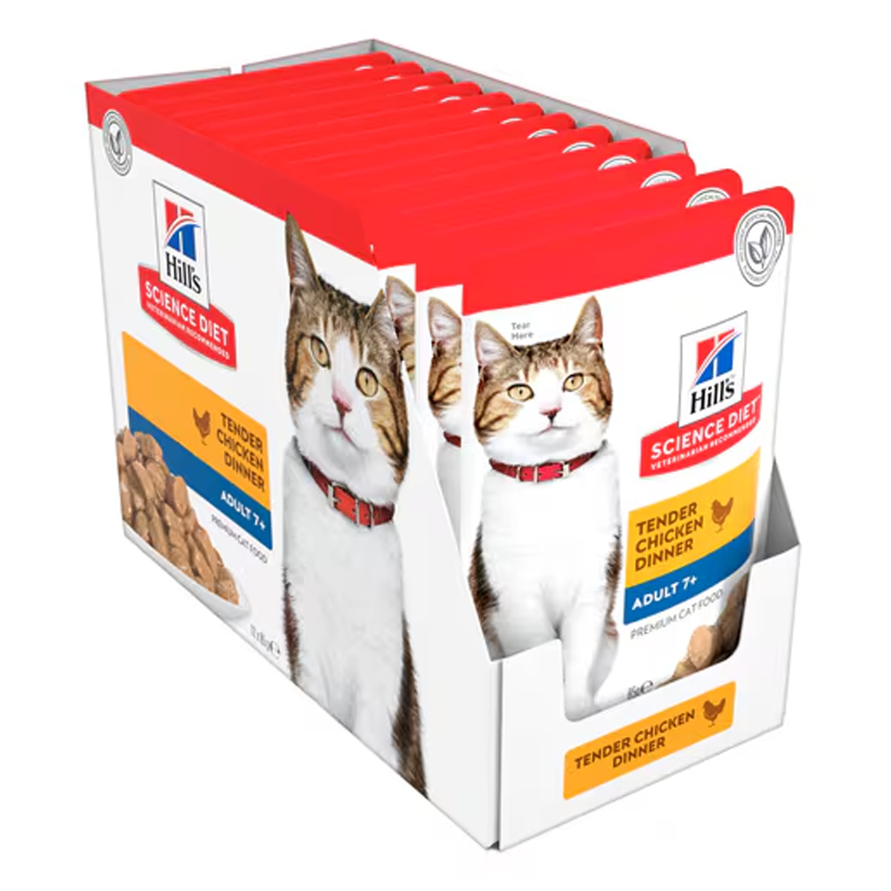 Hill's Science Diet Adult 7+ Tender Chicken Dinner Wet Cat Food 85gm