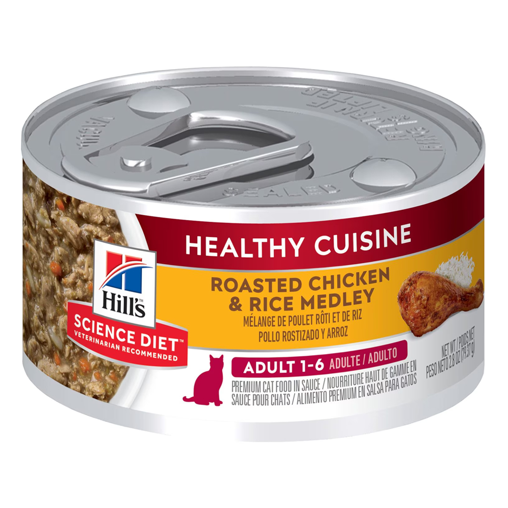 Hill's Science Diet Healthy Cuisine Adult 1-6 Roasted Chicken & Rice Medley Wet Cat Food 79gm