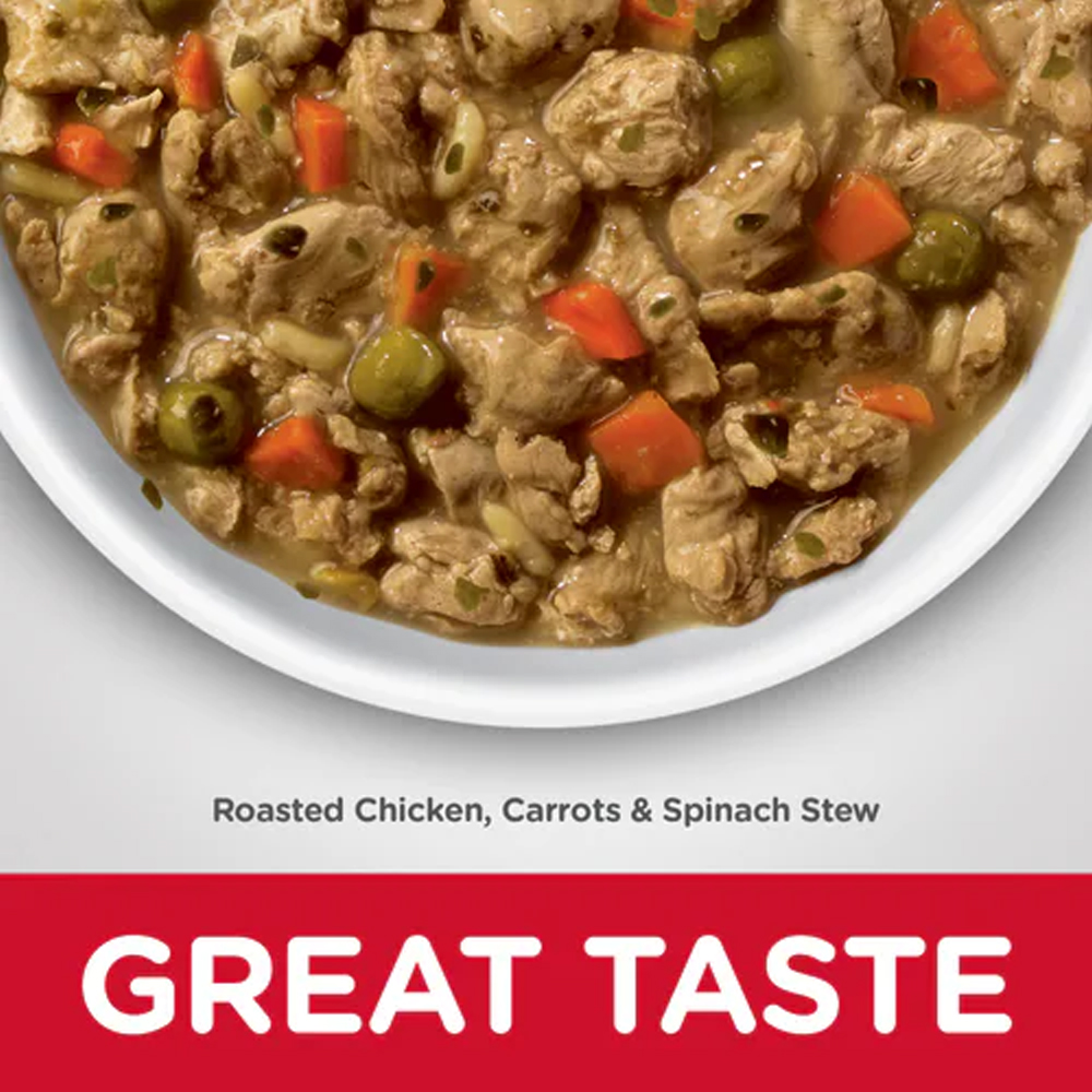 Hill's Science Diet Healthy Cuisine Adult 7+ Roasted Chicken, Carrots & Spinach Stew Wet Dog Food 354gm