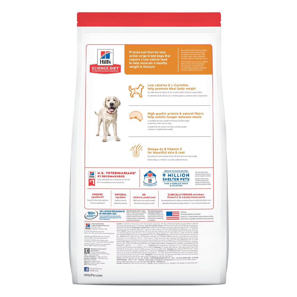 Hill's Science Diet Light Large Breed Adult 1-5 with Chicken Meal & Barley Dry Dog Food