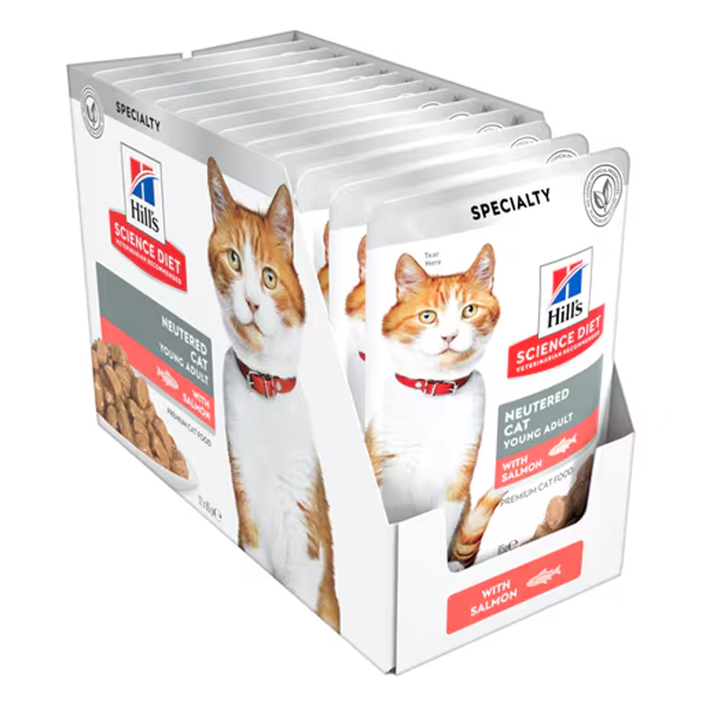 Hill's Science Diet Neutered Young Adult with Salmon Wet Cat Food 85gm