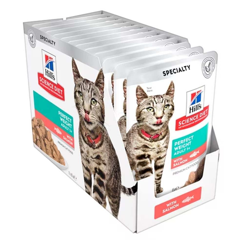Hill's Science Diet Perfect Weight Adult 1+ with Salmon Wet Cat Food 85gm