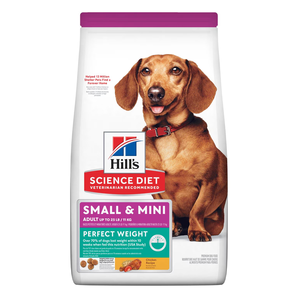 Hill's Science Diet Perfect Weight Small & Mini Adult Chicken Recipe Dry Dog Food