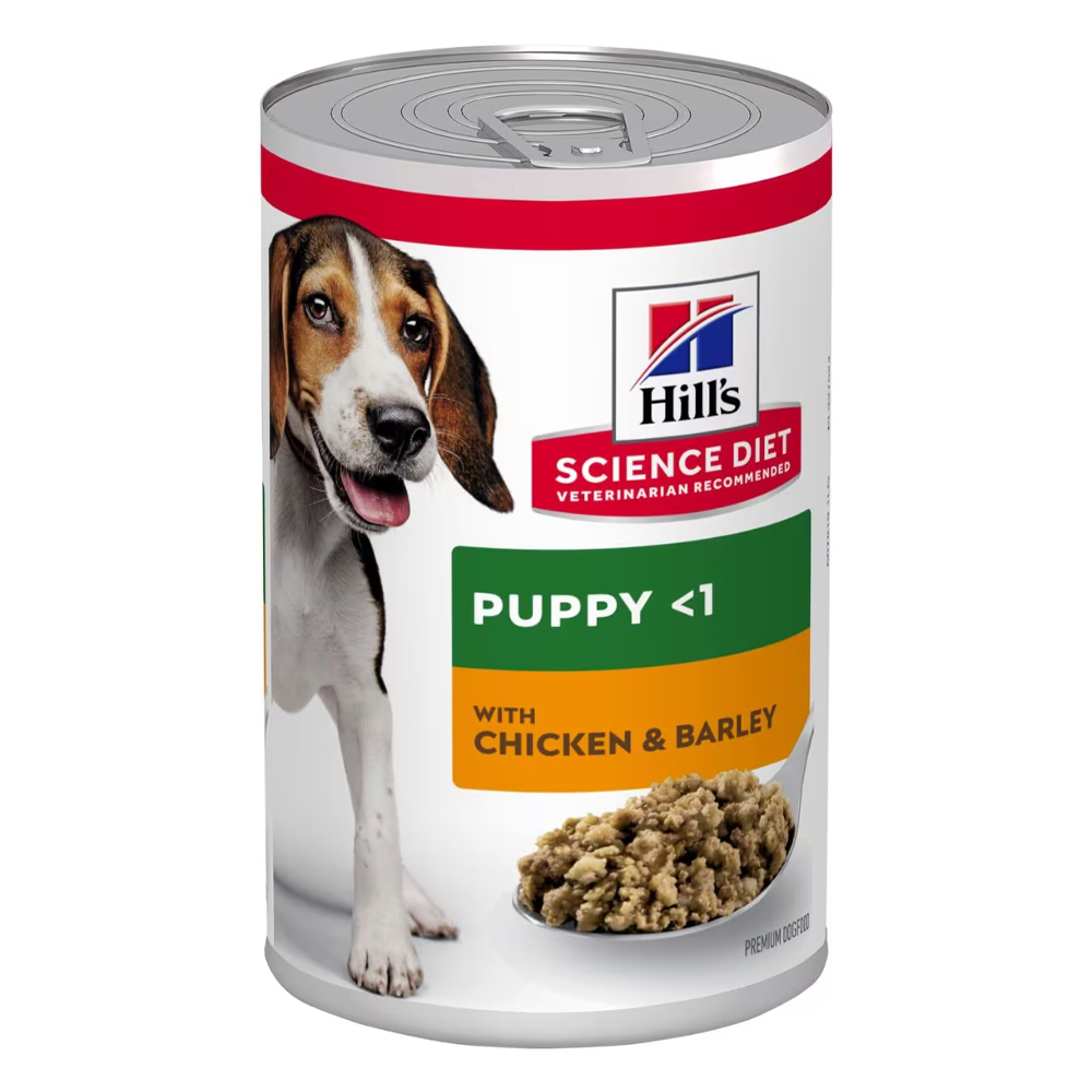 Hill's Science Diet Puppy Up To 1 Year With Chicken & Barley Wet Dog Food 370gm 12 Cans