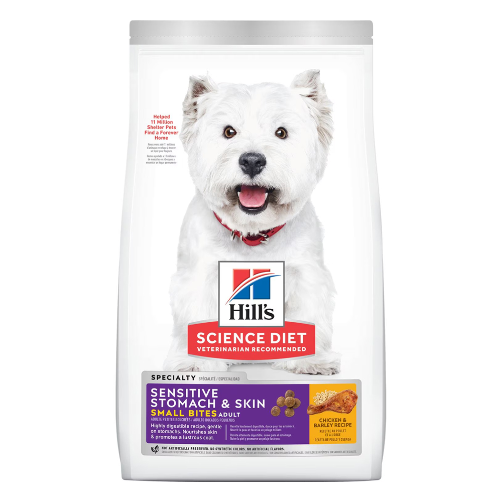Hill's Science Diet Sensitive Stomach & Skin Small Bites Adult Chicken & Barley Recipe Dry Dog Food