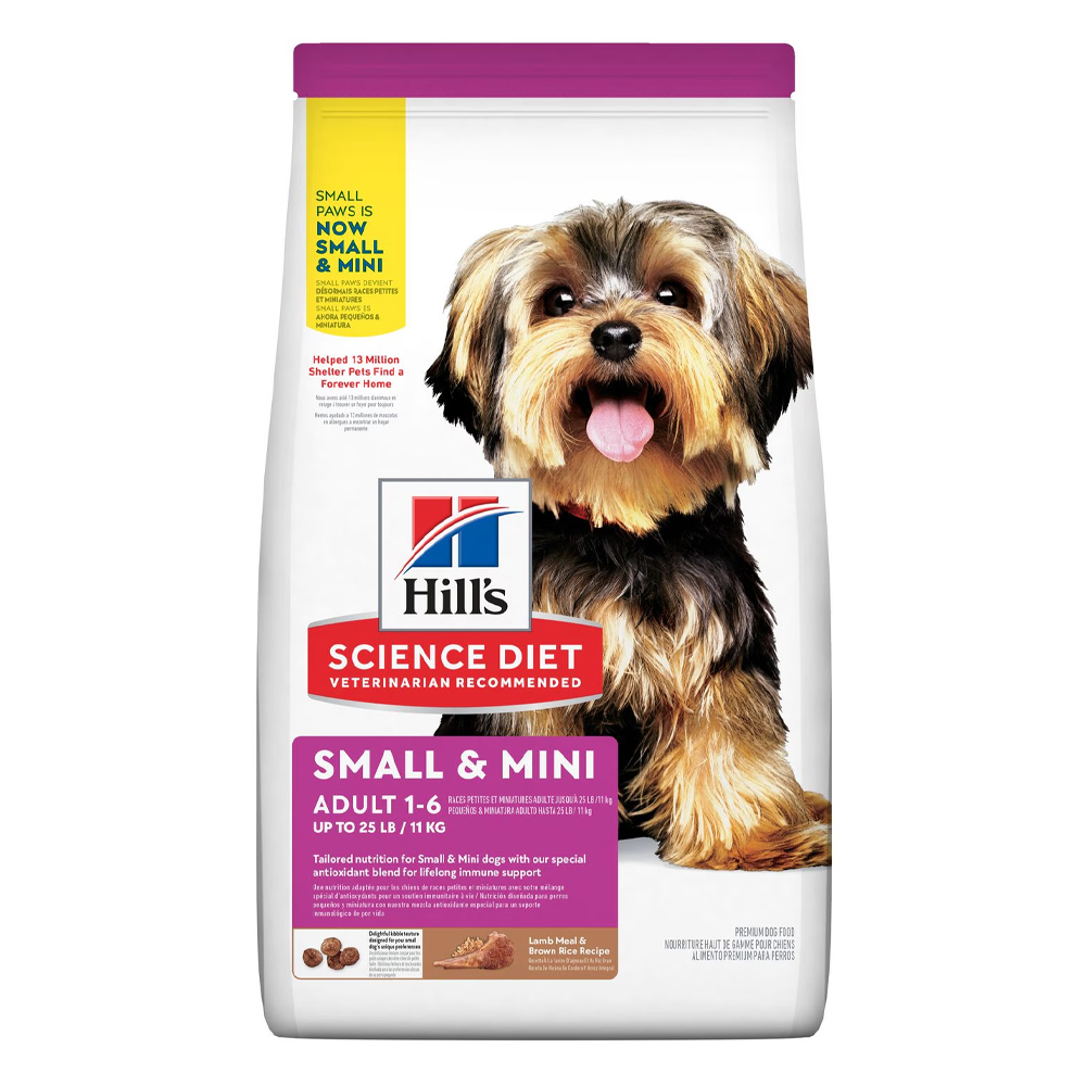 Hill's Science Diet Small & Mini Adult 1-6 Lamb Meal & Brown Rice Recipe Dry Dog Food