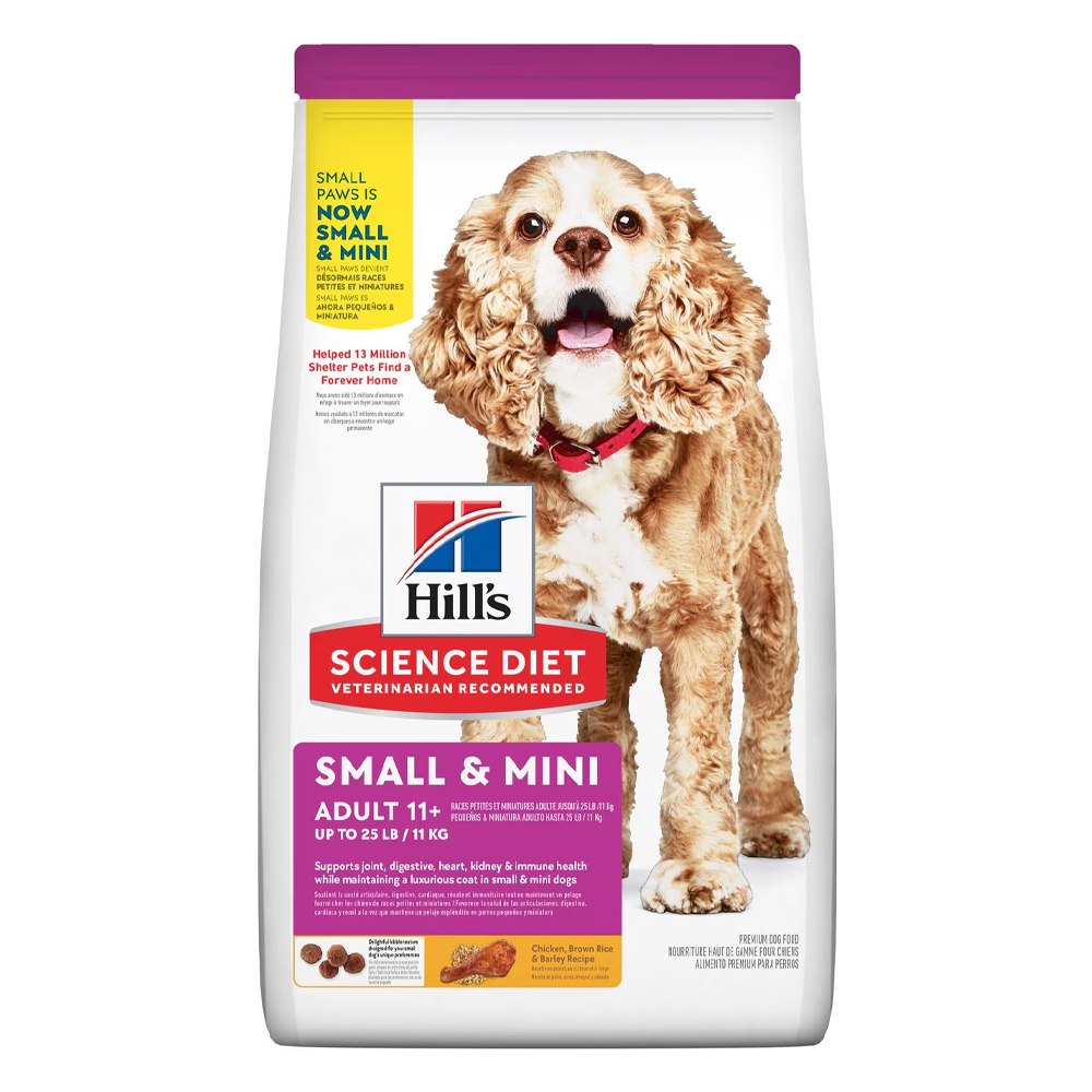 Hill's Science Diet Small & Mini Adult 11+ Chicken, Brown Rice & Barley Recipe Dry Dog Food