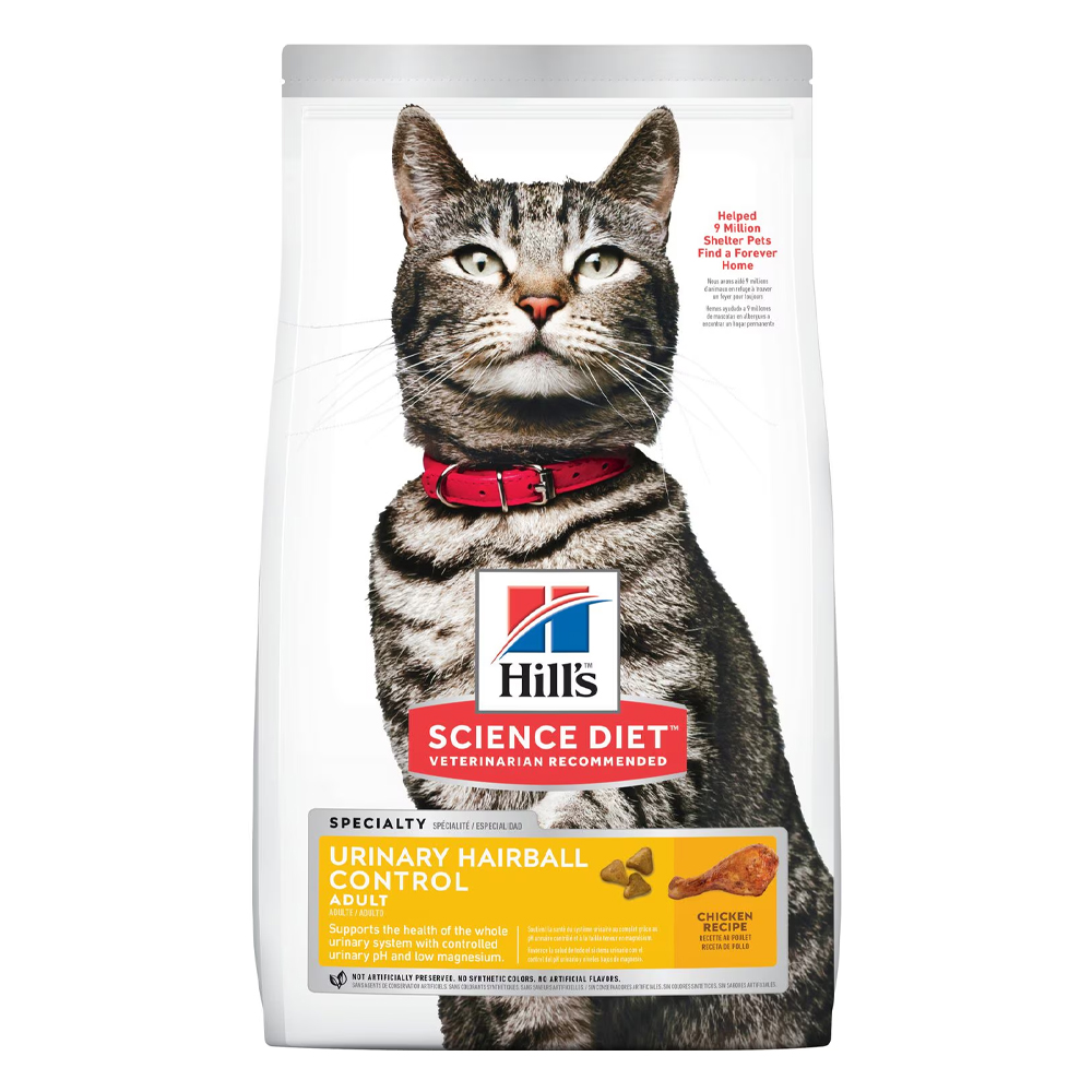 Hill's Science Diet Urinary Hairball Control Adult Chicken Recipe Dry Cat Food