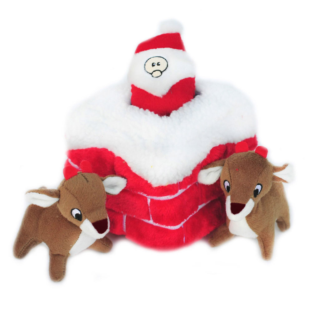 Zippy Paws Holiday Burrow Chimney Dog Toy for Dog Supplies