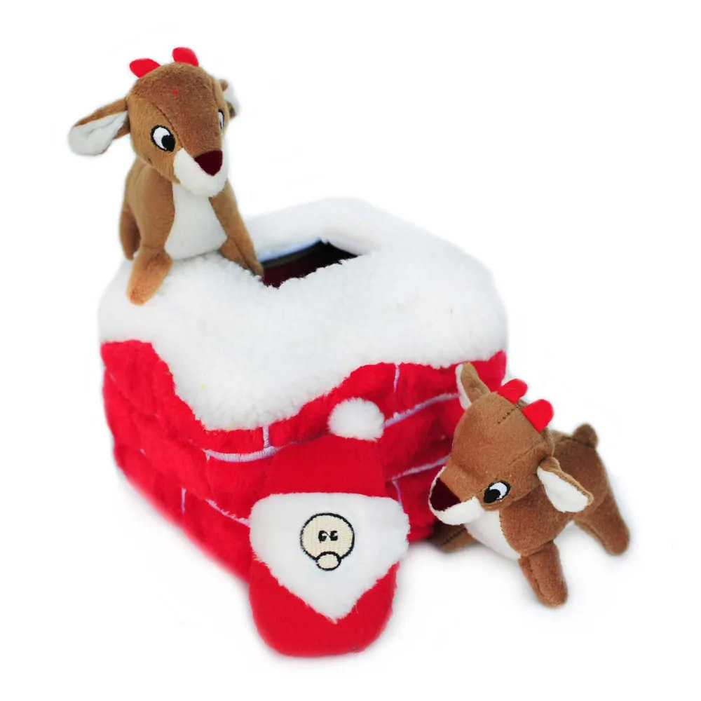 Zippy Paws Holiday Burrow Chimney Dog Toy