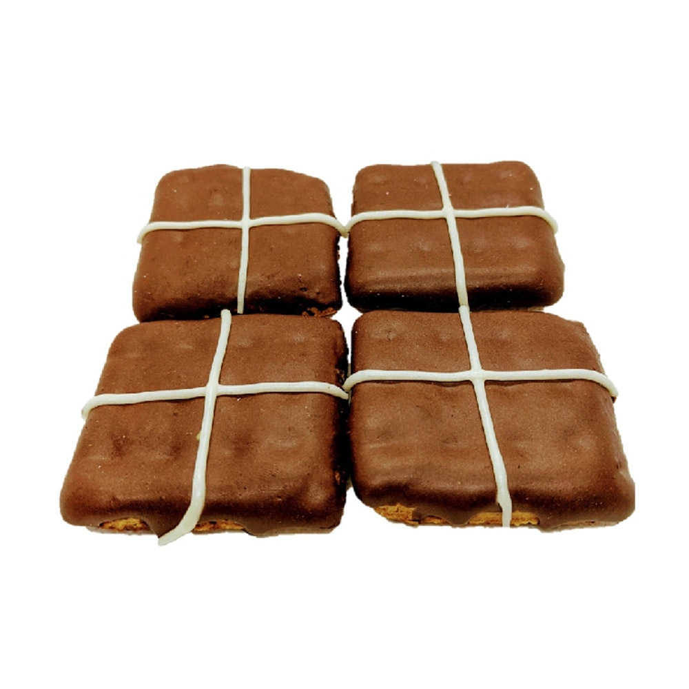 Huds And Toke - Easter Hot Cross Bun Cookie - Box Of 30 1 Pack
