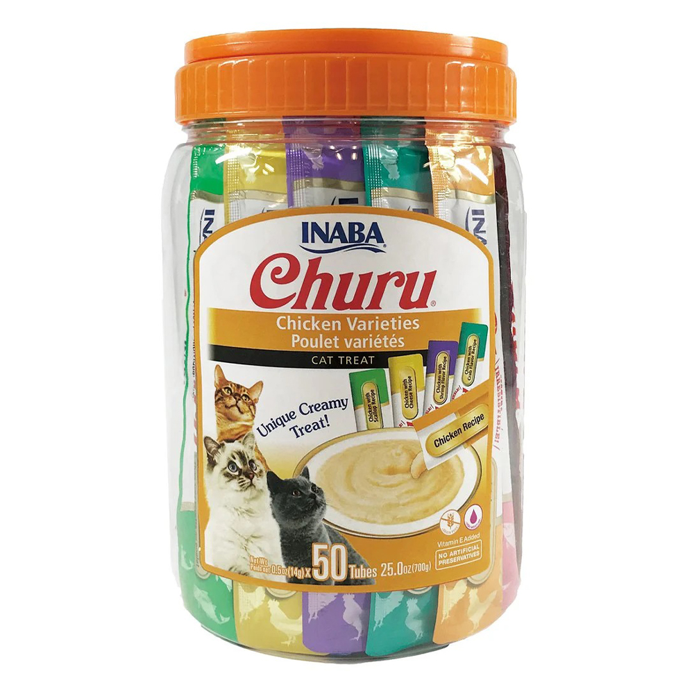 Inaba Churu Chicken Varieties Cat Treats  50 Tubes