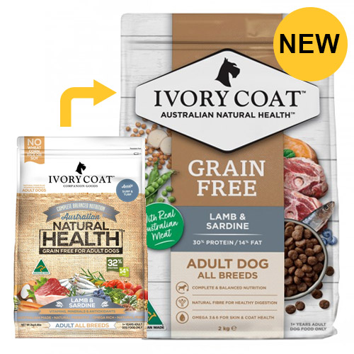 Ivory Coat Grain Free Adult All Breeds Lamb & Sardine Dry Dog Food