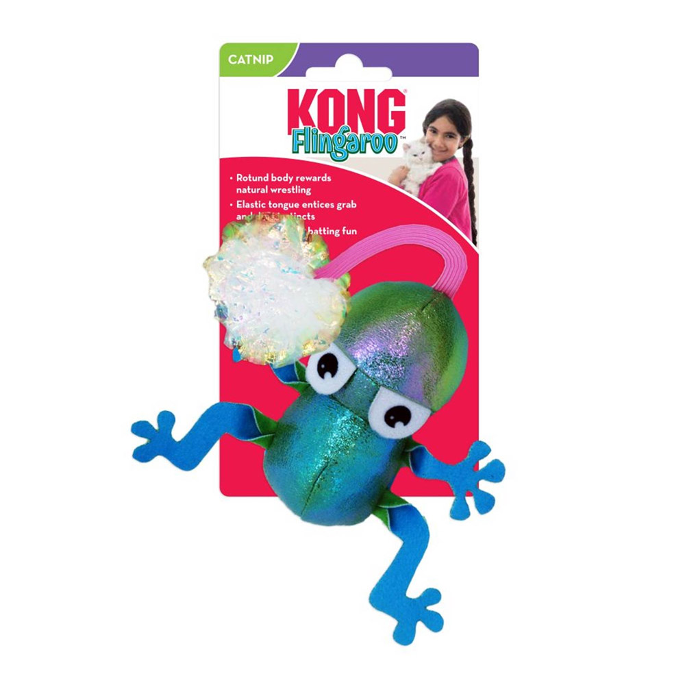 KONG Flingaroo Catnip Crackle Toy for Cats for Cat Supplies
