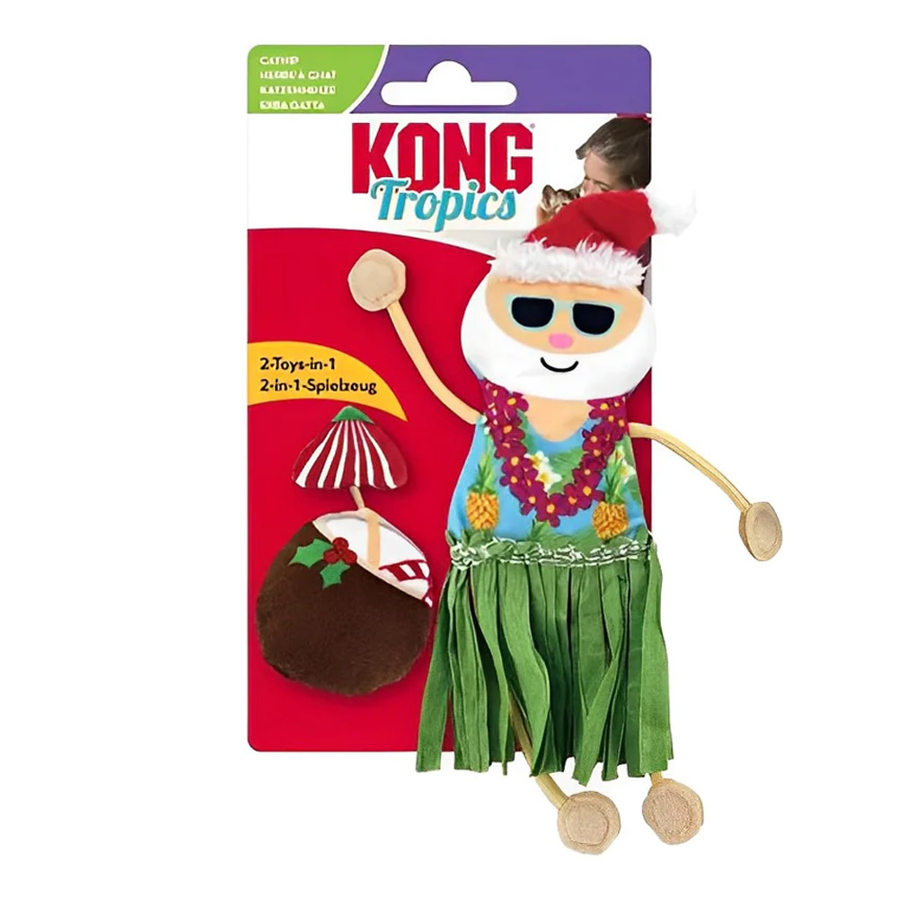 KONG Tropics Crackle Catnip Plush Toy for Cats for Cat Supplies