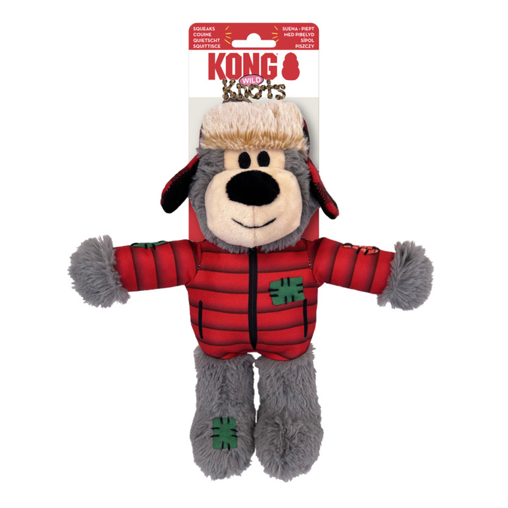 Kong Knots Wild Snuggle Plush Toy For Dogs - Xmas Bear 1 X Small/Medium
