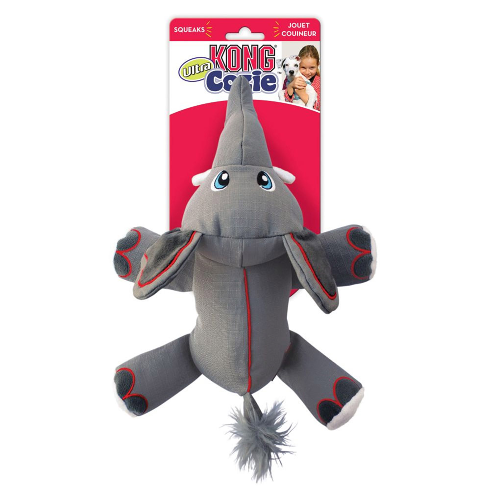 Kong Cozie Ultra Plush Squeaker Toy For Dogs - Ella Elephant 1 X Large