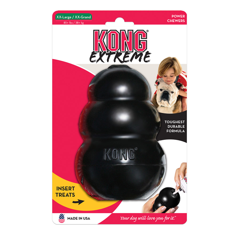 KONG Rubber Toy for Dogs - Extreme Black