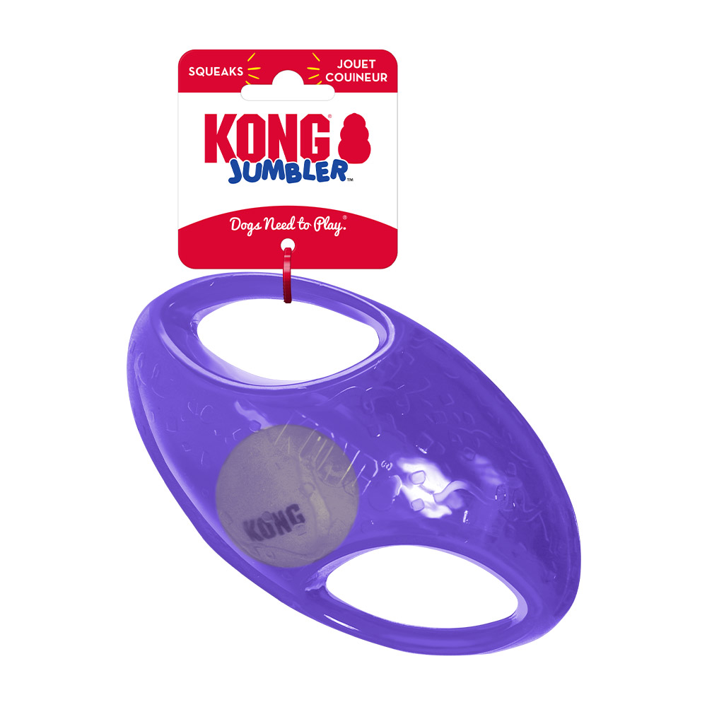 Kong Jumbler Squeaker Toy For Dogs - Football 1 X Large