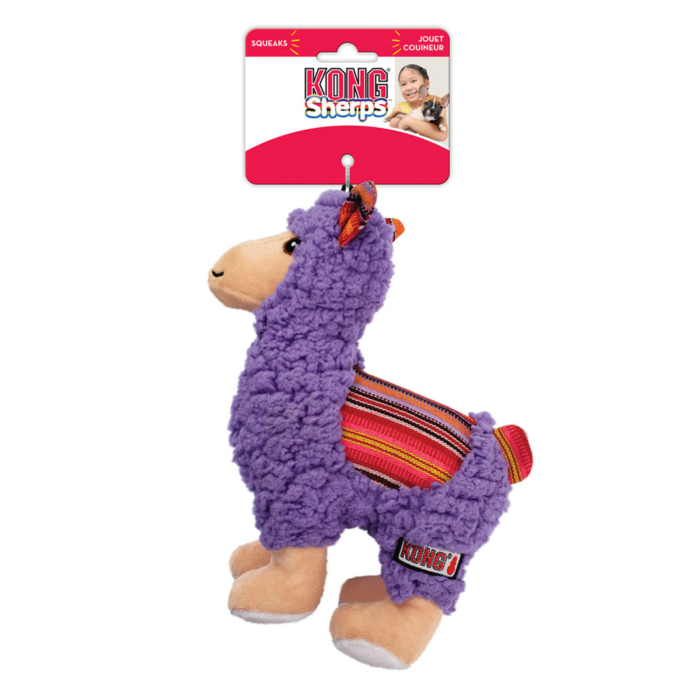 KONG Sherps Crinkle Plush Squeaker Toy for Dogs