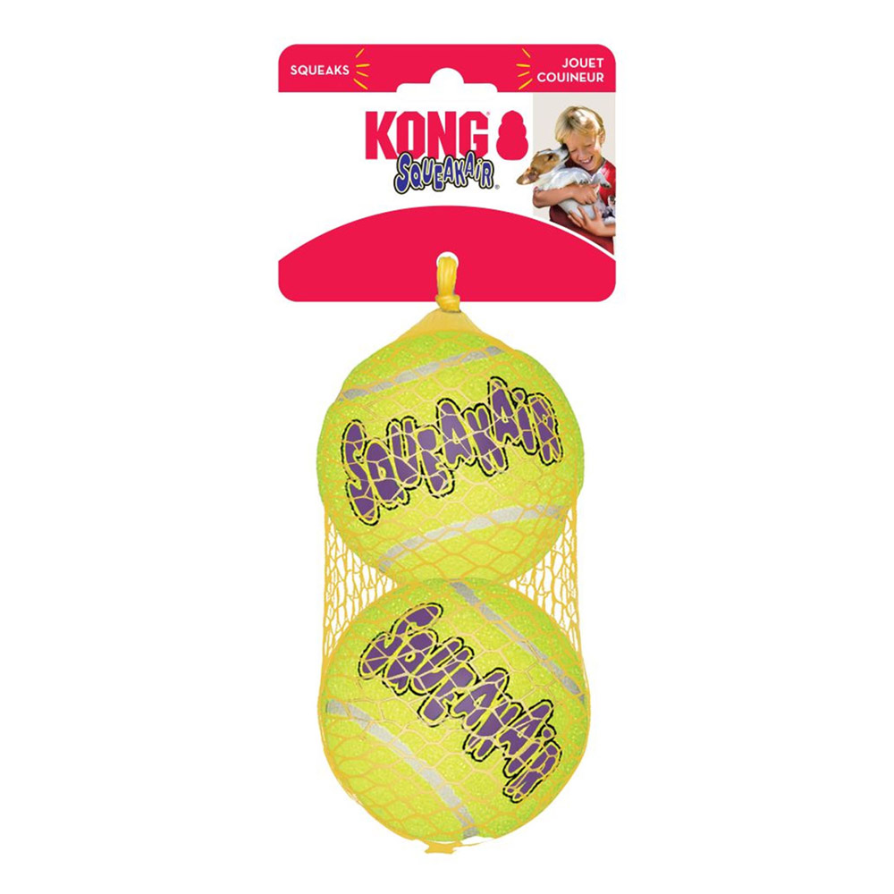 Kong Squeakair Nonabrasive Felt Squeaker Balls Toy For Dogs  24 X Large