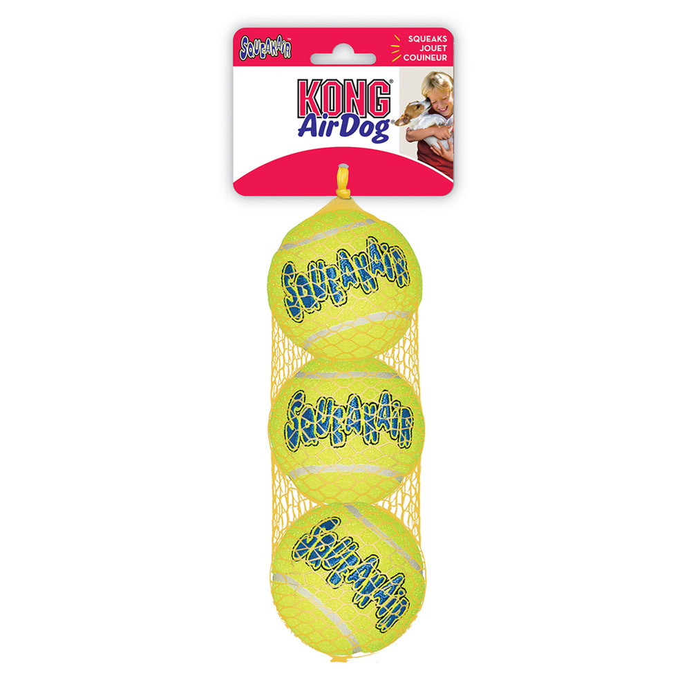 KONG SqueakAir Nonabrasive Felt Squeaker Balls Toy for Dogs